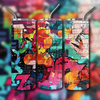 Colorful Graffiti Wall Art Tumbler
