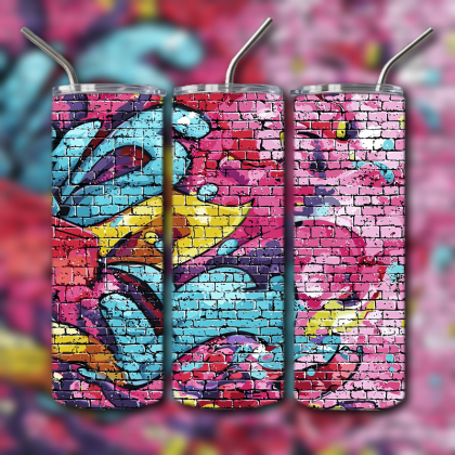 Colorful Graffiti Wall Art Tumbler