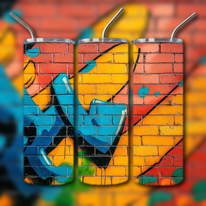 Colorful Graffiti Wall Art Tumbler