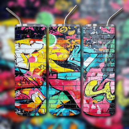 Colorful Graffiti Wall Art Tumbler