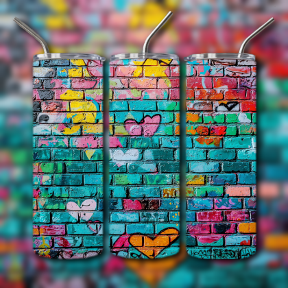 Colorful Graffiti Wall Art Tumbler