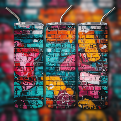 Colorful Graffiti Wall Art Tumbler