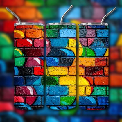 Colorful Graffiti Wall Art Tumbler