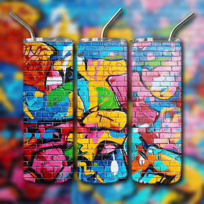 Colorful Graffiti Wall Art Tumbler