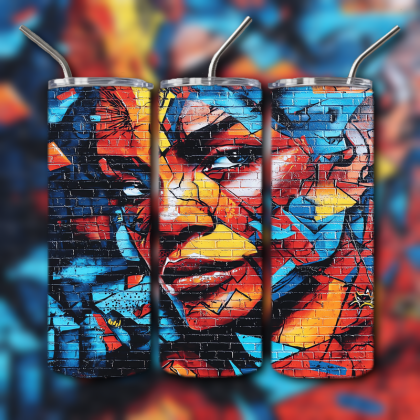 Colorful Graffiti Wall Art Tumbler