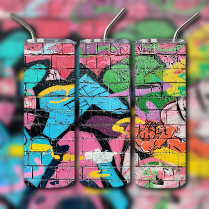Colorful Graffiti Wall Art Tumbler