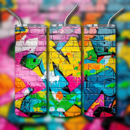 Colorful Graffiti Wall Art Tumbler