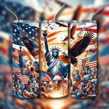 Patriotic Freedom Tumbler