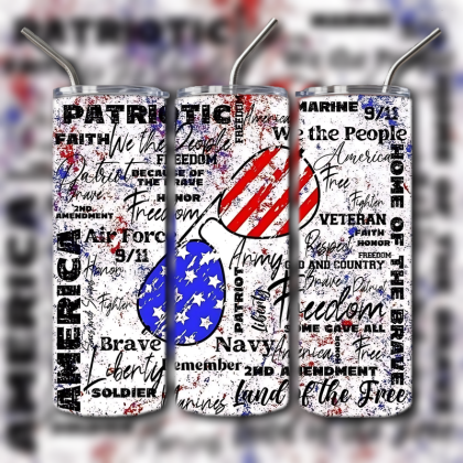 Patriotic Freedom Tumbler