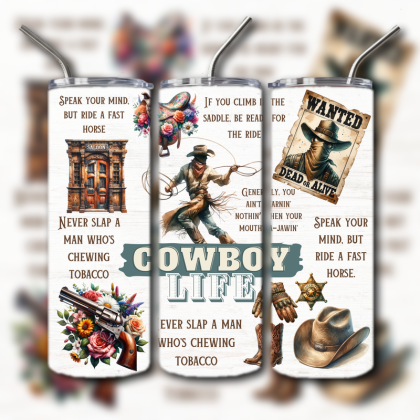 Western Themed Tumbler